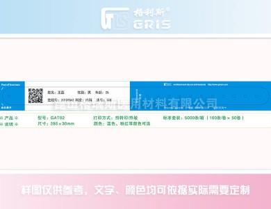 GAT02熱敏/熱轉(zhuǎn)印打印腕帶